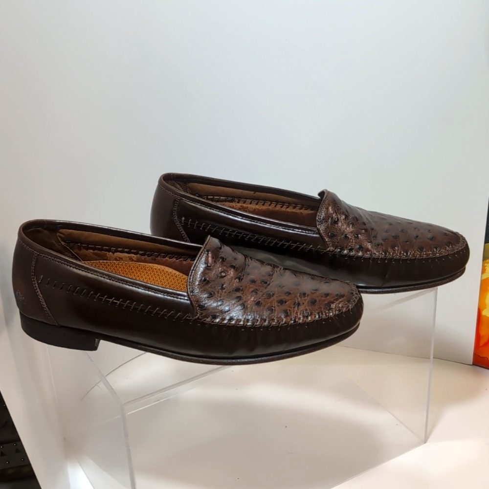 Vintage floursham botella ostrich loafers like new brown